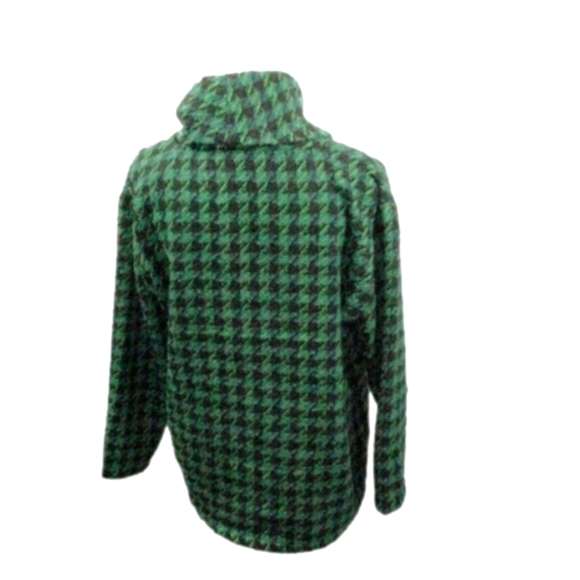 Lulu B Green/Black Tweed Cowl Neck Sweater Size Large - Picture 5 of 6